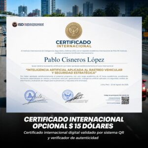 CERTIFICACIÓN RASTREO VEHICULAR CON IA $15