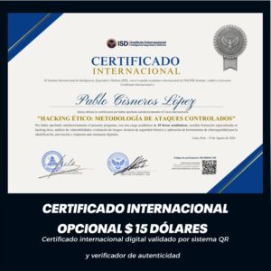 CERTIFICACIÓN HACKEO ÉTICO $15